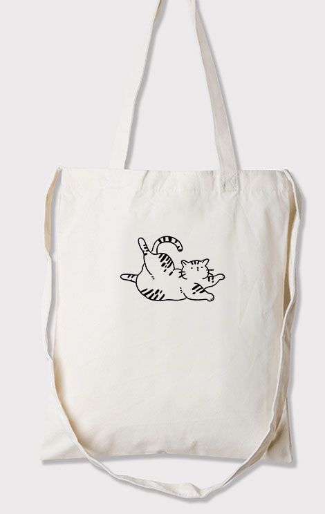 貓咪提袋、貓插畫布袋、貓圖T shirt
