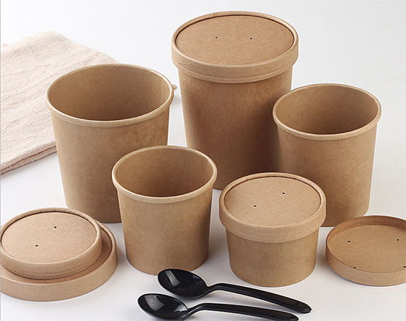 牛皮紙碗，杯盒，牛皮外帶碗，圓型包裝碗